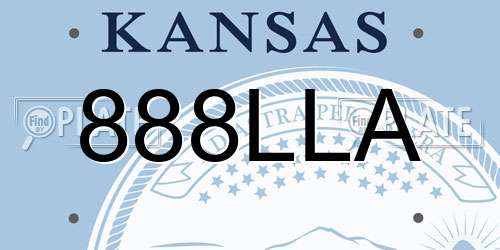 888LLA Kansas License Plate