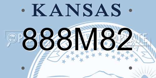 888M82 Kansas License Plate