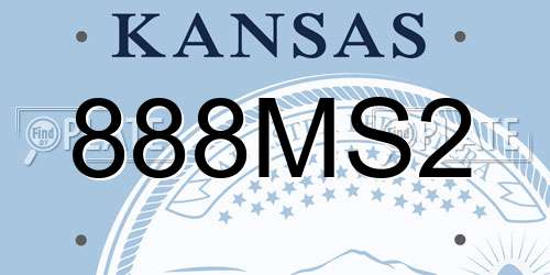 888MS2 Kansas License Plate