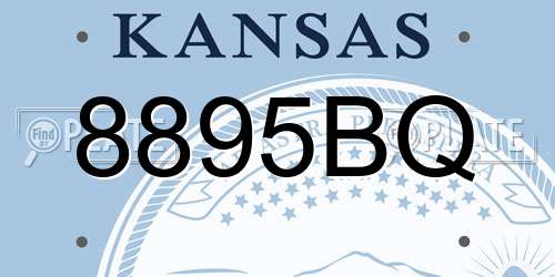 8895BQ Kansas License Plate