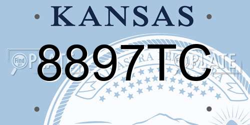 8897TC Kansas License Plate