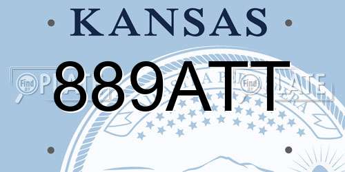 889ATT Kansas License Plate