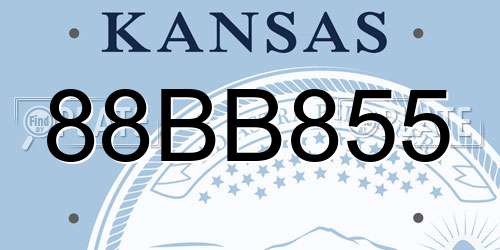 88BB855 Kansas License Plate