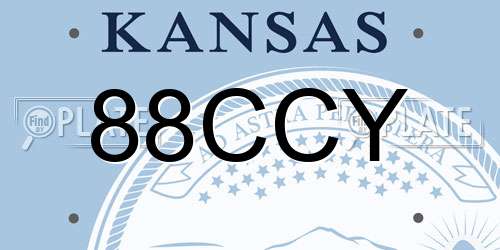 88CCY Kansas License Plate