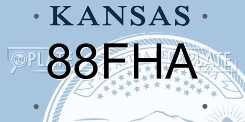 88FHA Kansas License Plate