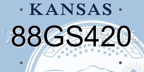 88GS420 Kansas License Plate