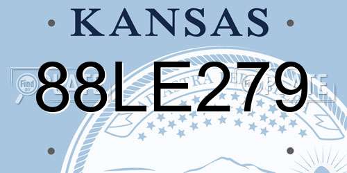 88LE279 Kansas License Plate