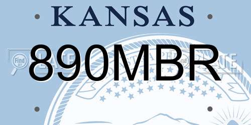 890MBR Kansas License Plate