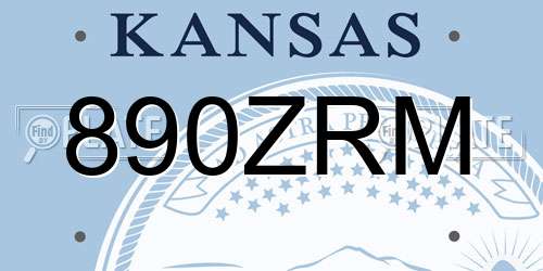 890ZRM Kansas License Plate