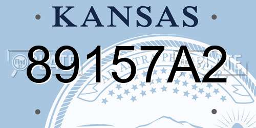 89157A2 Kansas License Plate