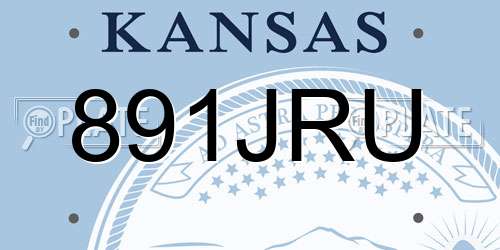 891JRU Kansas License Plate