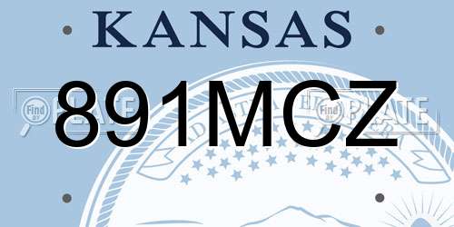 891MCZ Kansas License Plate
