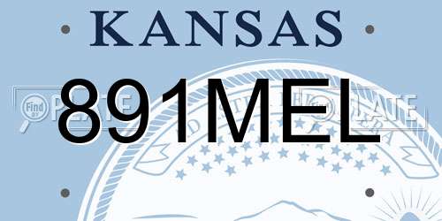 891MEL Kansas License Plate