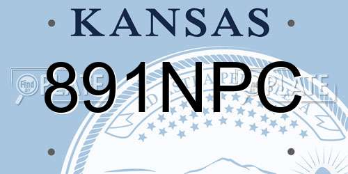 891NPC Kansas License Plate