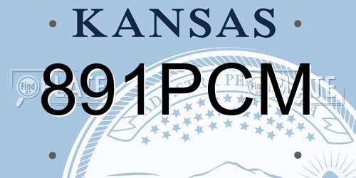 891PCM Kansas License Plate
