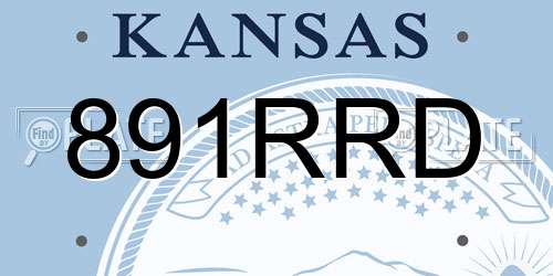 891RRD Kansas License Plate