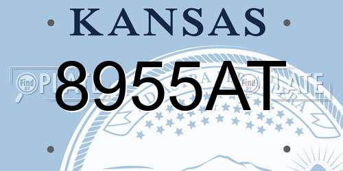 8955AT Kansas License Plate