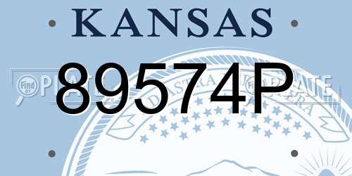 89574P Kansas License Plate