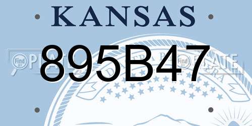 895B47 Kansas License Plate