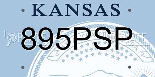 895PSP Kansas License Plate