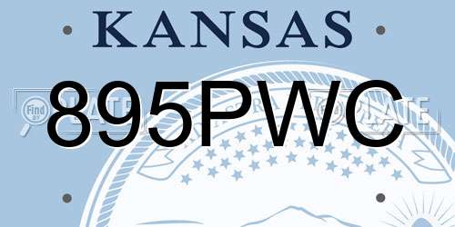 895PWC Kansas License Plate