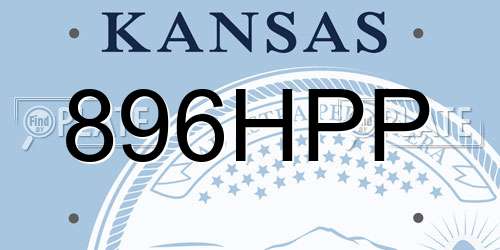 896HPP Kansas License Plate