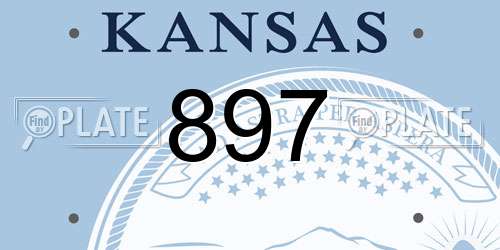 897 Kansas License Plate
