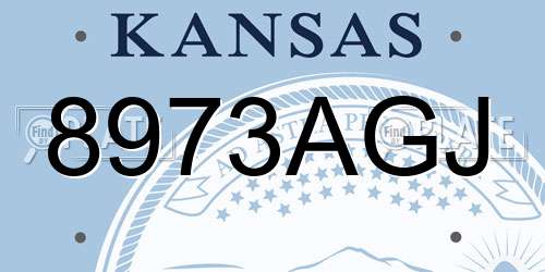 8973AGJ Kansas License Plate