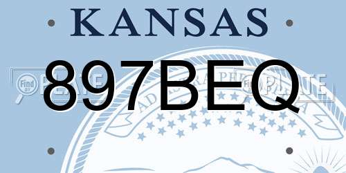 897BEQ Kansas License Plate