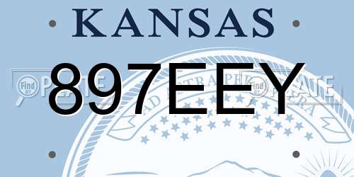897EEY Kansas License Plate