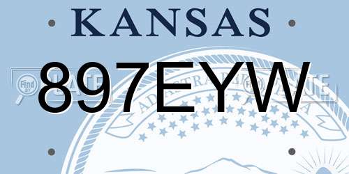 897EYW Kansas License Plate