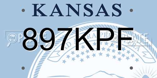 897KPF Kansas License Plate