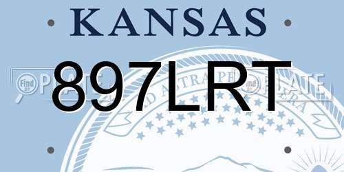 897LRT Kansas License Plate