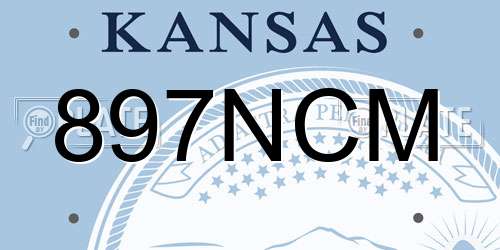 897NCM Kansas License Plate