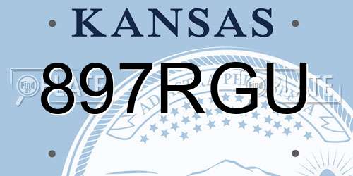 897RGU Kansas License Plate