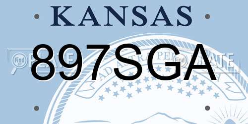 897SGA Kansas License Plate