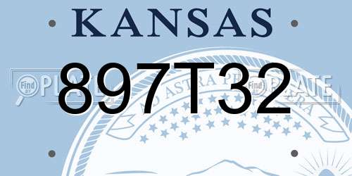 897T32 Kansas License Plate