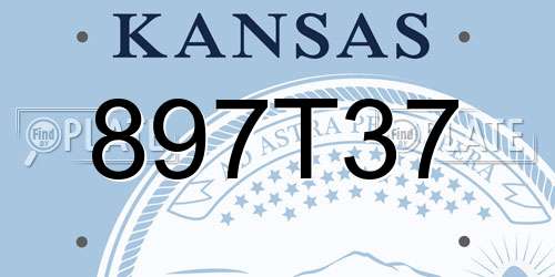 897T37 Kansas License Plate