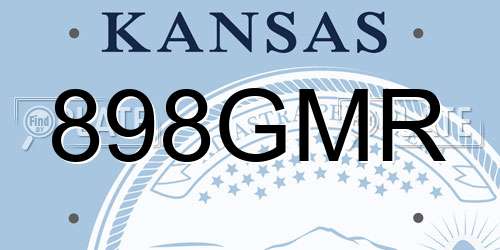898GMR Kansas License Plate