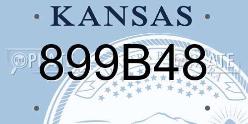 899B48 Kansas License Plate