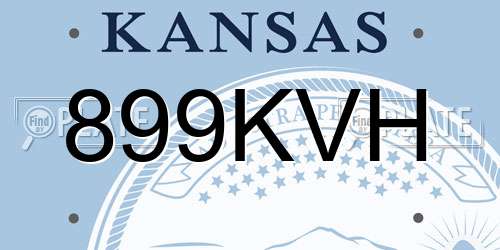 899KVH Kansas License Plate