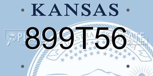 899T56 Kansas License Plate