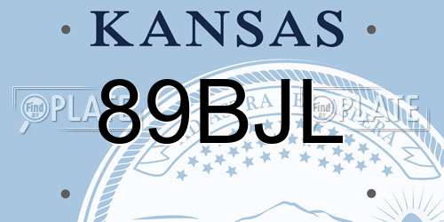 89BJL Kansas License Plate