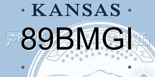89BMGI Kansas License Plate