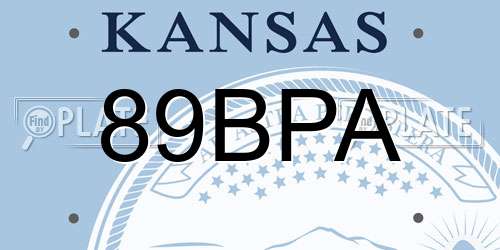89BPA Kansas License Plate