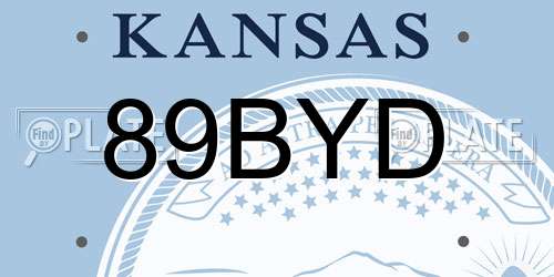 89BYD Kansas License Plate