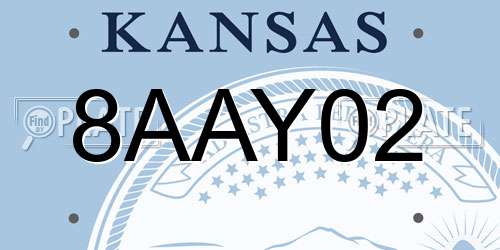 8AAY02 Kansas License Plate