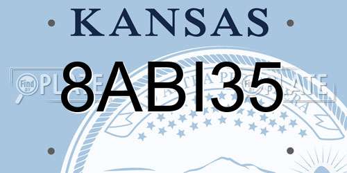 8ABI35 Kansas License Plate