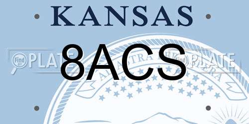 8ACS Kansas License Plate