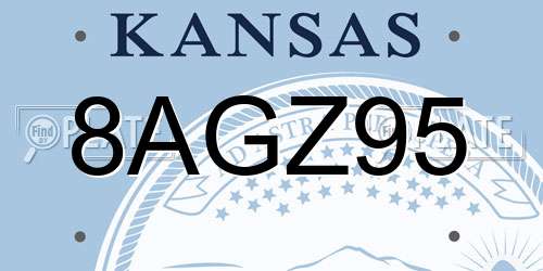 8AGZ95 Kansas License Plate